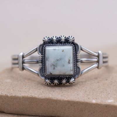 Split Wire Square Stone Dry Creek Cuff