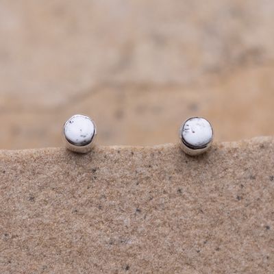 Small White Buffalo Stud Earrings