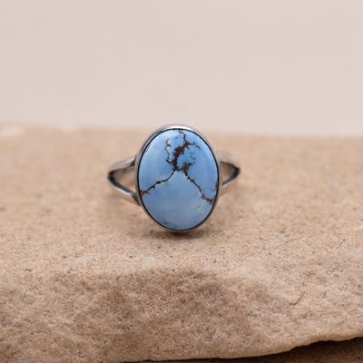Single Stone Golden Hills Turquoise Ring by Bernyse Chavez