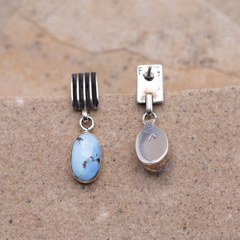 Golden Hills Turquoise Channel Dangle Earrings