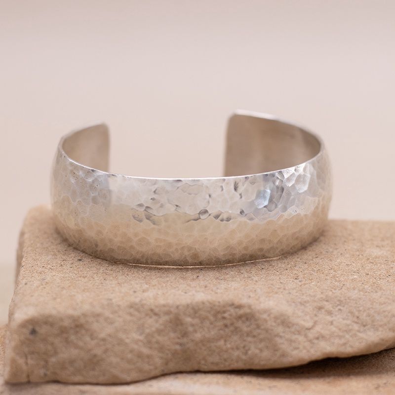 Hammered Sterling Silver Cuff Bracelet