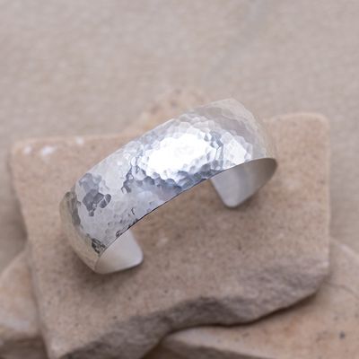 Hammered Sterling Silver Cuff Bracelet