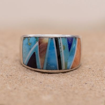 Large Multi-Color Inlay Band