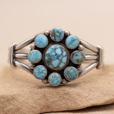 Kingman Turquoise Cluster Cuff