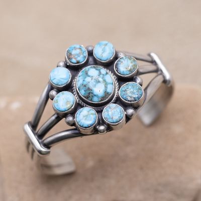 Kingman Turquoise Cluster Cuff