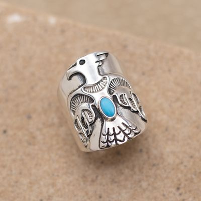 Thunderbird Turquoise Ring by Daniel Coriz