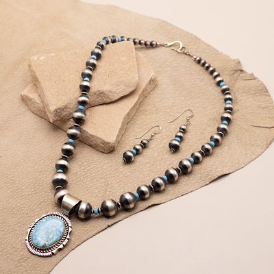 Three-Piece Kingman Turquoise Necklace Set
