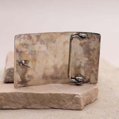 Vintage Zuni Kingman Turquoise Inlay Buckle