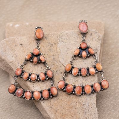Spiny Oyster Dangle Chandelier Earrings