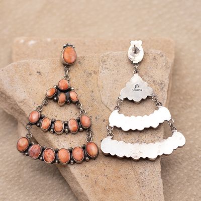 Spiny Oyster Dangle Chandelier Earrings