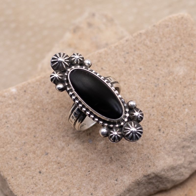 Unique Design Black Onyx Ring by Mary Ellen