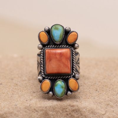Multicolor Cluster Ring by Bernyse Chavez