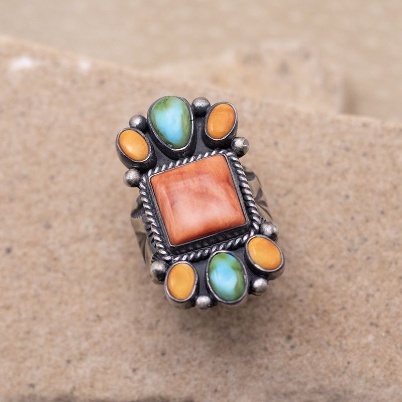 Multicolor Cluster Ring by Bernyse Chavez