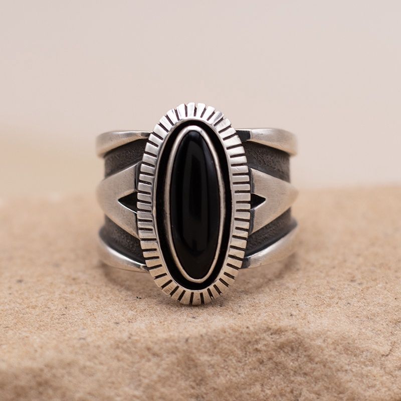 Large Black Onyx Ring by C. Willie