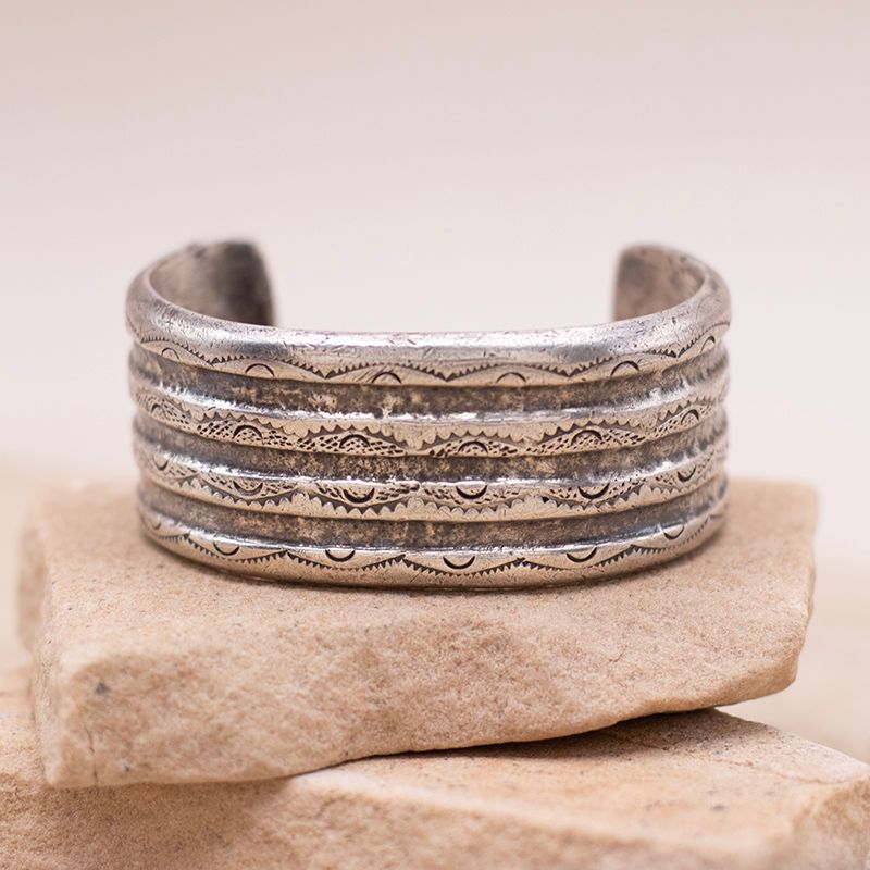Heavy Wrought Silver Cuff