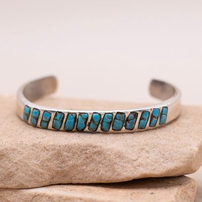 Uniquely Inlaid Thin Cuff