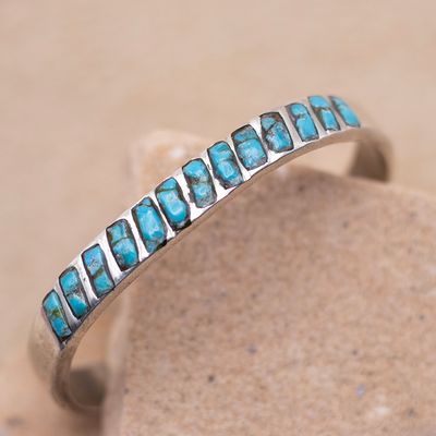 Uniquely Inlaid Thin Cuff