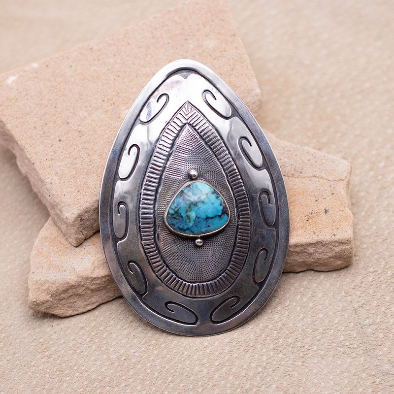 Large Single Stone Pin and Pendant