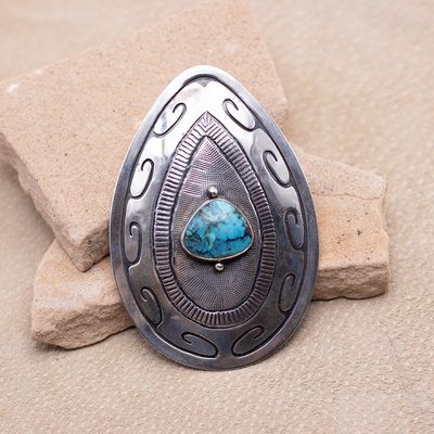 Large Single Stone Pin and Pendant
