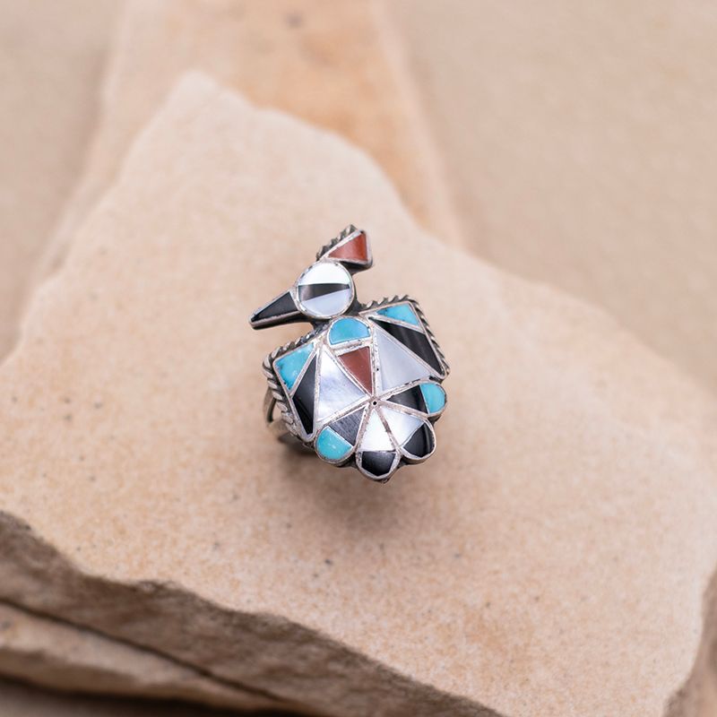 Vintage Thunderbird Inlay Ring