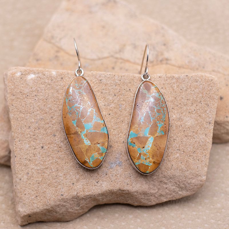 Boulder Turquoise Dangle Earrings