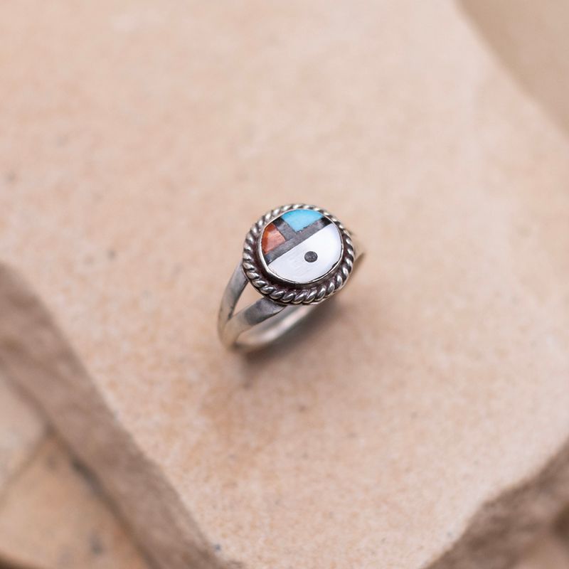 Tiny Zuni Sunface Ring