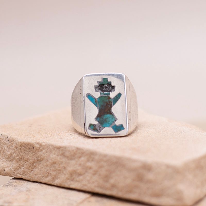 Vintage Inlay Yei Ring