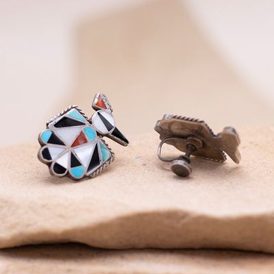 Screwback Thunderbird Inlay Earrings