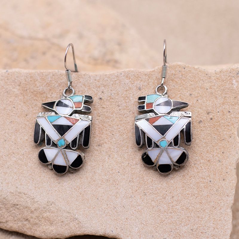 Thunderbird Inlay Dangle Earrings