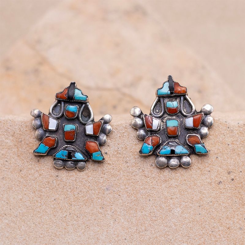 Multicolor Inlay Knifewing Studs