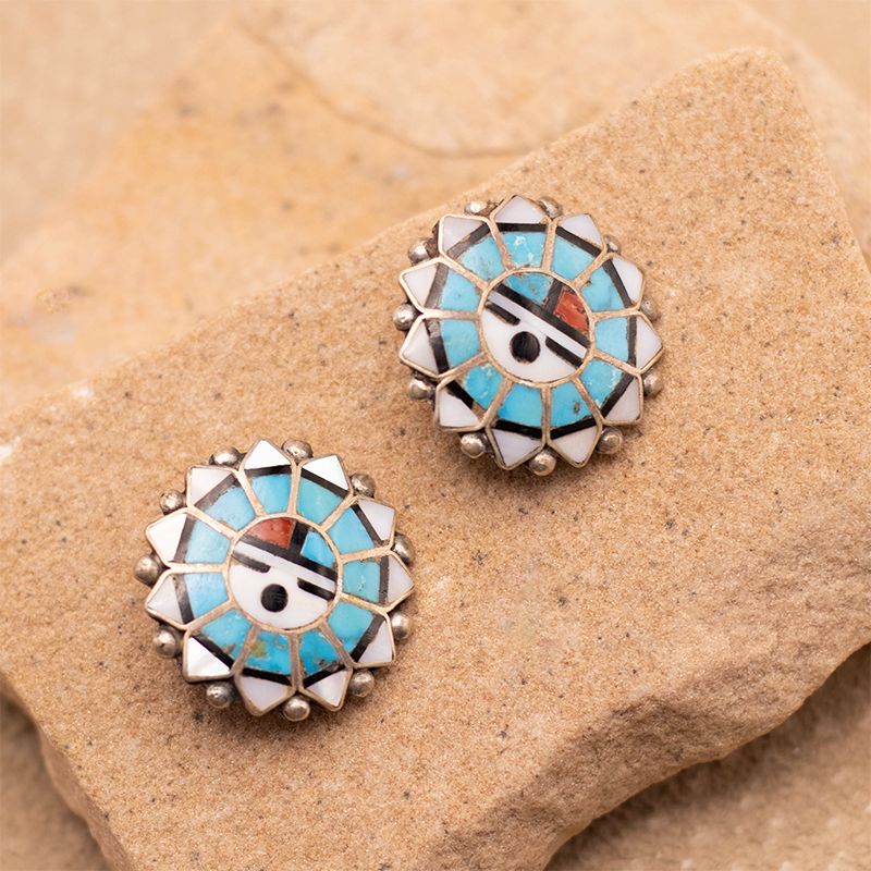 Sunface Clip on Earrings