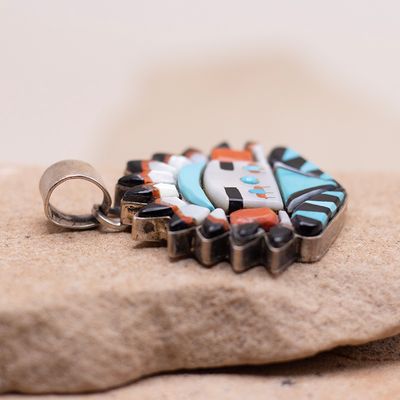 Inlay Kachina Head Pendant