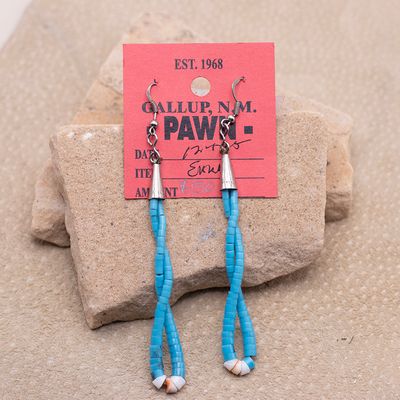 Turquoise Heishi Earrings