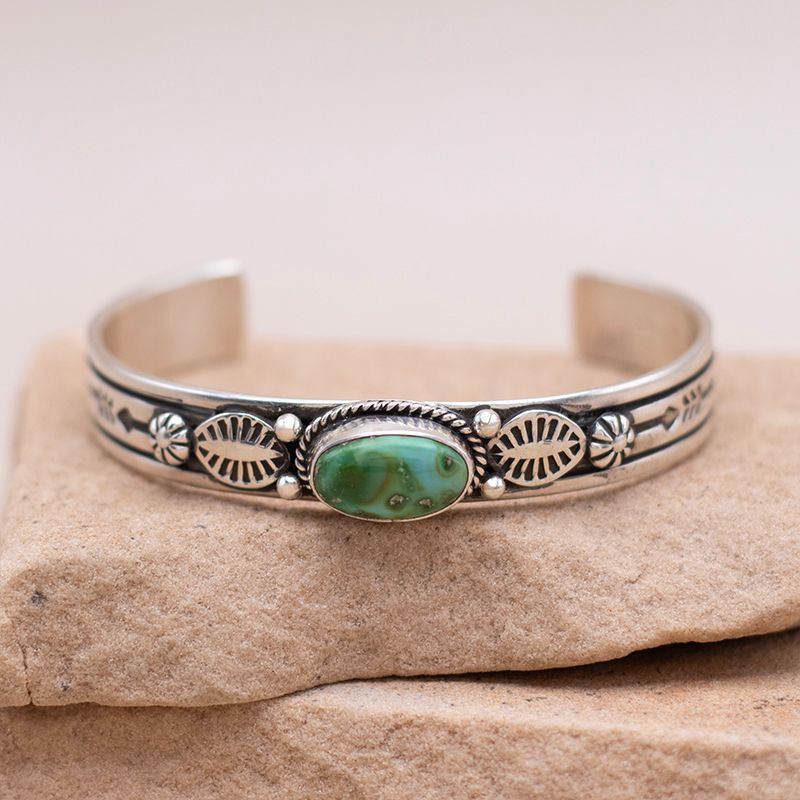 Single Stone Sonoran Gold Cuff