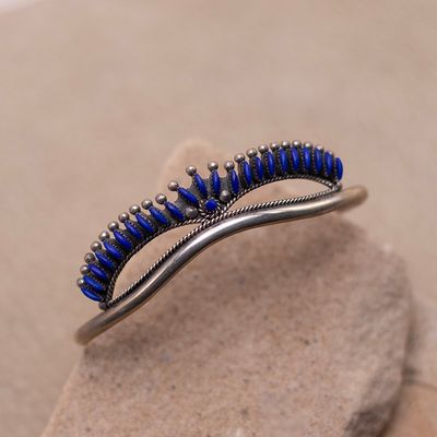 Lapis Needlepoint Princess Cuff