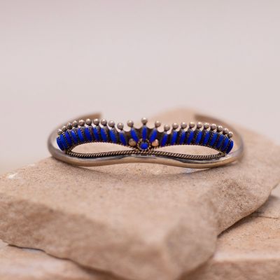 Lapis Needlepoint Princess Cuff