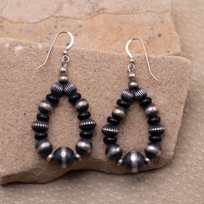 Sterling and Onyx Bead Set