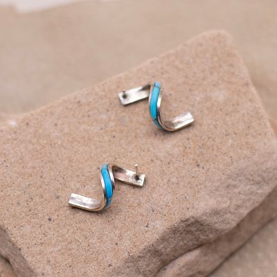 Zuni Inlay Squiggle Earring