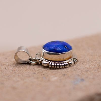 Round Gallup Style Lapis Pendant