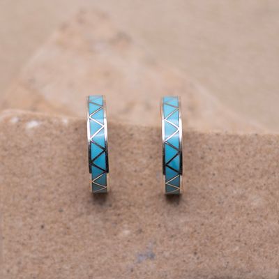 Triangle Inlay Channel Zuni Hoop