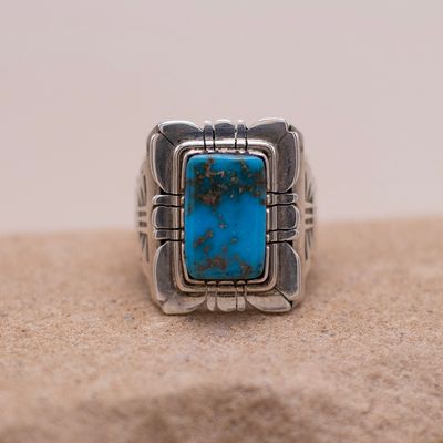Handmade Kingman Turquoise Ring