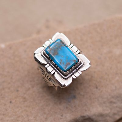 Handmade Kingman Turquoise Ring