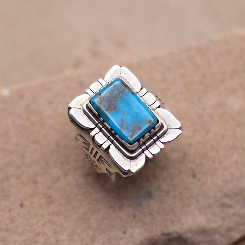 Handmade Kingman Turquoise Ring
