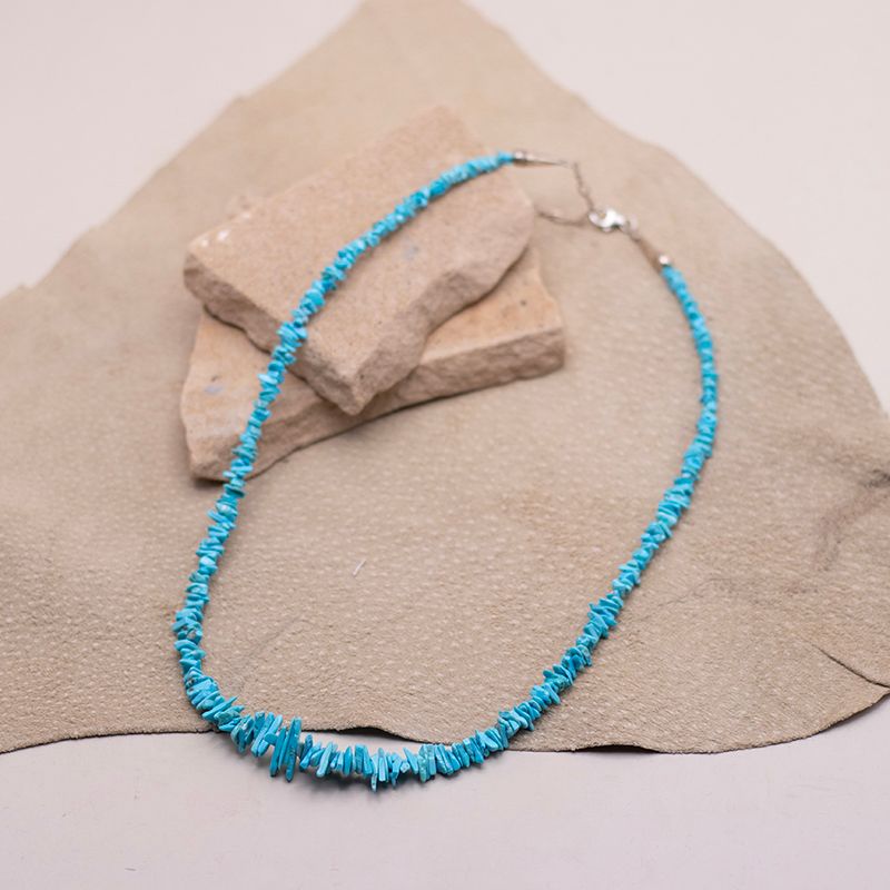 Turquoise Nugget Necklace with Rough Edges