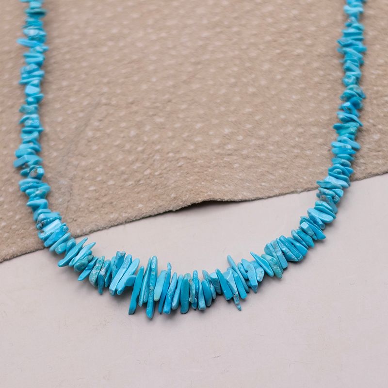 Turquoise Nugget Necklace with Rough Edges