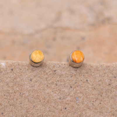 Orange Spiny Oyster Shell Studs
