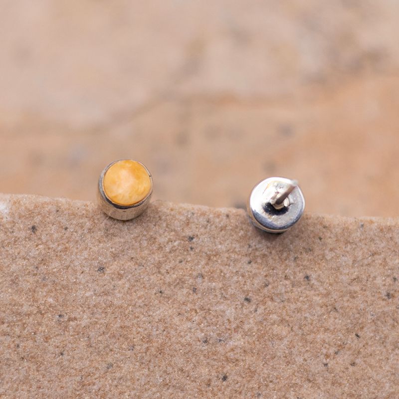 Orange Spiny Oyster Shell Studs