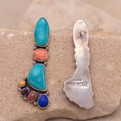 Long Multi-color Cluster Earring