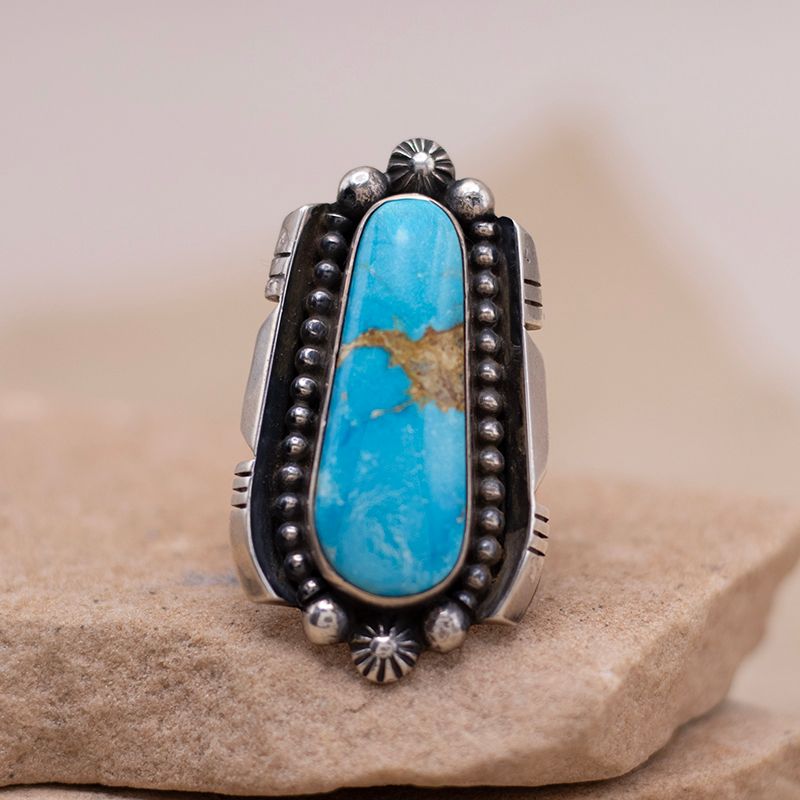 Kingman Horseshoe Ring with Repousse