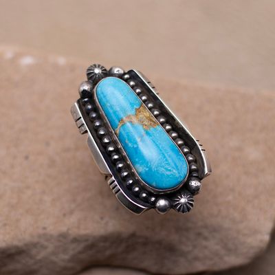 Kingman Horseshoe Ring with Repousse